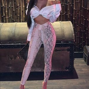 Fashion Nova Snake Print Leggings